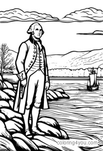 Líníocht aisteach de George Washington ag trasnú Abhainn Delaware ar oíche stairiúil Nollag