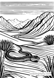 Serpiente de cascabel del desierto en las dunas de arena