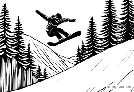 Snowboarder realizando um giro de ginasta na pista de estilo livre coberta de neve