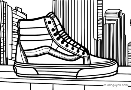 Vans Old Skool sneakers med en skateboard doodle