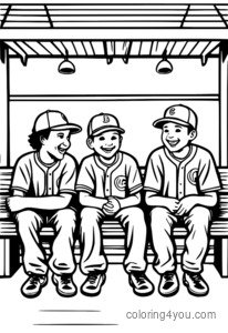 Disegni da colorare di Panchine da baseball