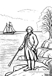 Pictiúr scáthchruth de George Washington agus a chuid fear ag trasnú Abhainn oighreata Delaware