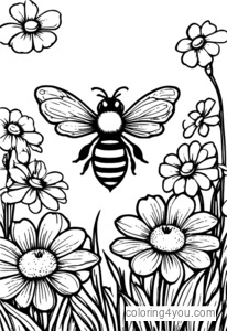 Insects: Bees coloring pages