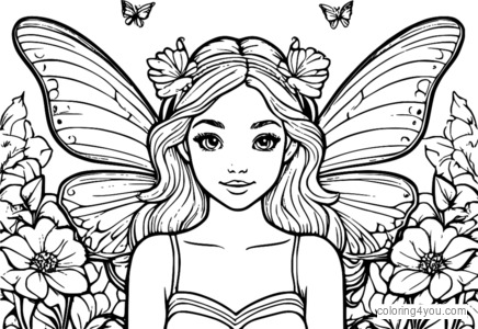 dibujos para colorear de hadas y mariposas