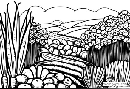 An illustration of the life cycle of carrots in the garden