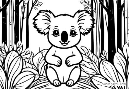 Koala met een Save Me-bordje in een prachtig Australisch bos