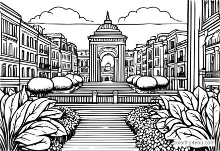 Spinach capitals coloring page for kids