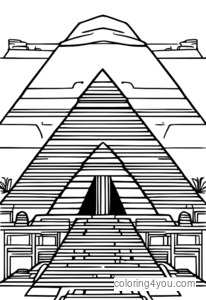 La Grande Pyramide de Gizeh avec des hiéroglyphes