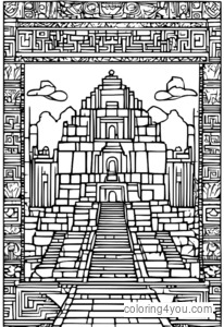 Kaca pewarna mozaik Inca kanthi watu warna-warni