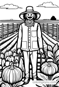 Scarecrow squash kasvimaa