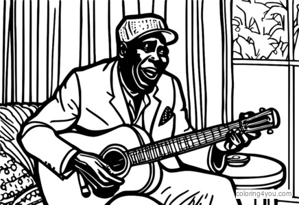 Howlin' Wolf suona l'armonica con la chitarra