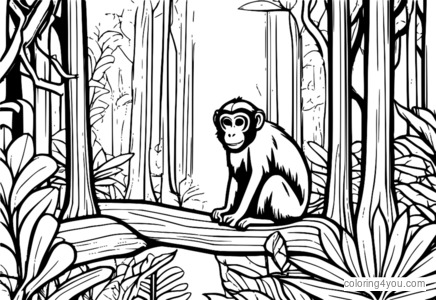 Illustration de la forêt respectueuse des singes