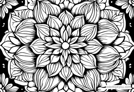 Splendido design mandala romantico fatto di fiori delicati in colori tenui e pastello