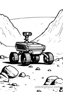 Marsrover navigiert über die Marsoberfläche