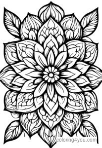 Splendido design mandala romantico fatto di fiori delicati in colori tenui e pastello