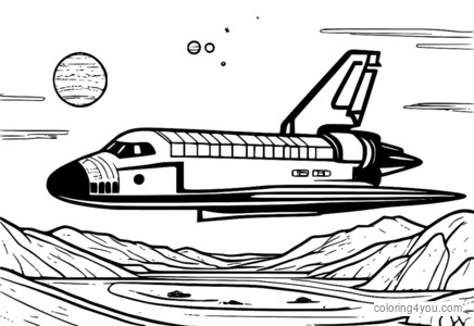 El transbordador espacial aterriza en Marte