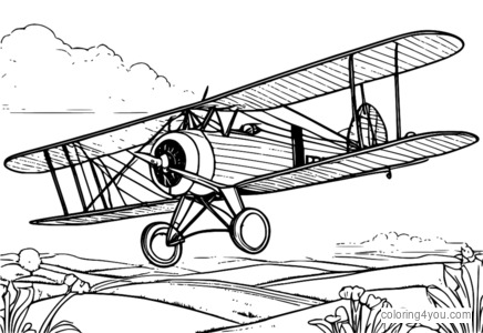 A vintage biplane with a unique design and a test pilot in the cockpit.