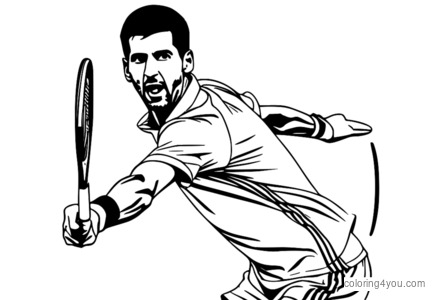 Novak Djokovic schlägt einen Rückhandschuss