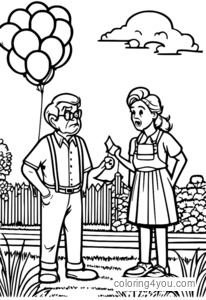 Coloring pictures of an angry neighbor and having conflicts