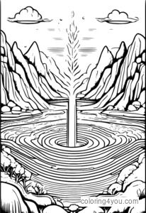 En färgstark illustration av ett högeffektivt geotermiskt energisystem