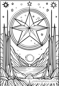 Orion constellation coloring page