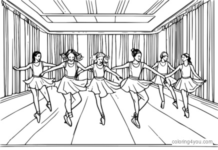 Meninas contemporâneas realizando rotinas coreografadas com movimentos emotivos e expressivos