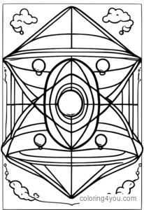 fargerik helium atom illustrasjon