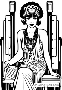 Flapper dress bi żibeġ fringe dress jippoża quddiem strument mużikali.