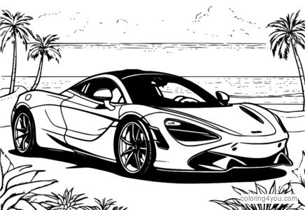 McLaren 720S - Kaca-kaca Pewarna Gratis Kanggo Bocah-bocah