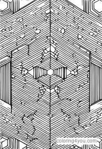 makulay na hexagon pattern at polygon na disenyo