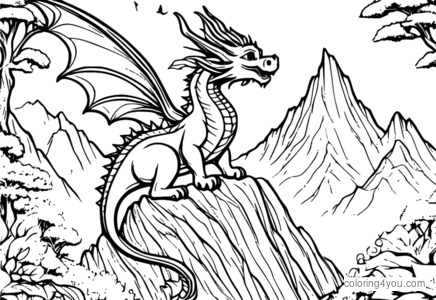 dibujos para colorear de hadas y dragones