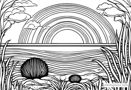 Malvorlage Regenbogen-Seeigel