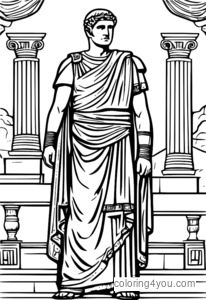 Roman Emperor na nakasuot ng tradisyonal na Ancient Roman Toga