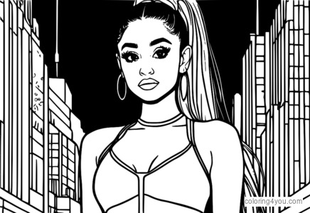 Coloriage d'Ariana Grande