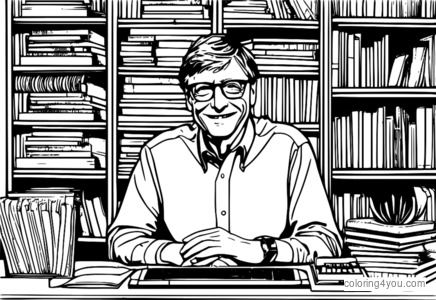 Bill Gates bilgisayar parçalarıyla çevrili