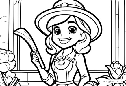 Coloriage - Brawl Stars Belle