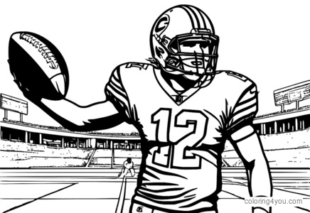 Christian McCaffrey quarterback coloring page