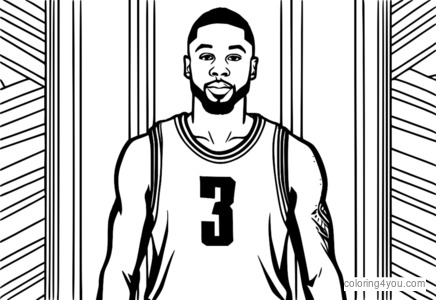 Damian Lillard Portland Trail Blazers uniform coloring page