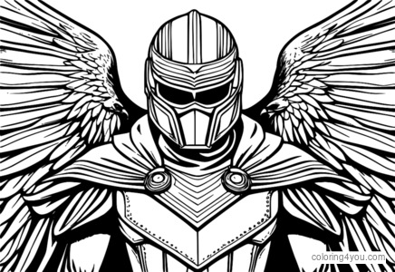 Σελίδα ζωγραφικής Falcon superhero