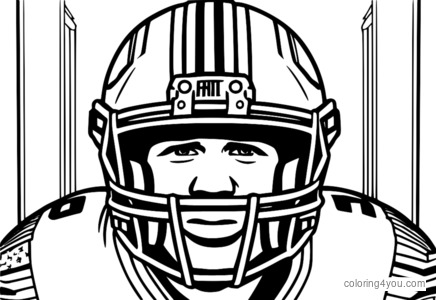 J.J. Watt funny football coloring picture