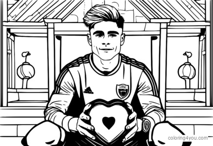 Jack Grealish love football coloring page