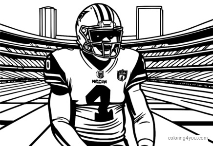 Micah Parsons training coloring page