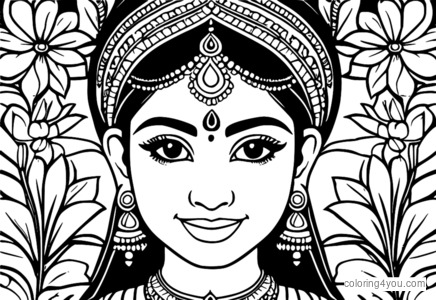 Anjali Hearts for Hearts Girls coloring page, kindness and gratitude Matters