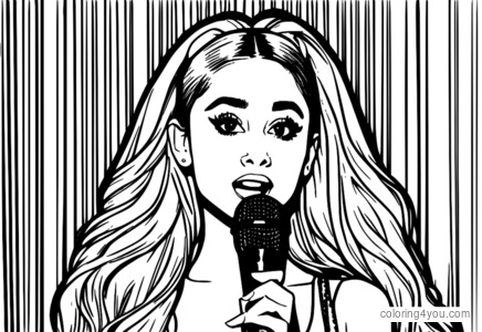 Kaca pewarna mic Ariana Grande