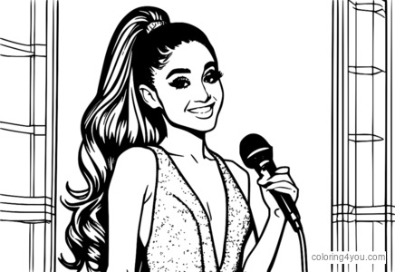 Ariana Grande kleurplaat