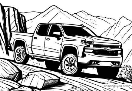 A Chevrolet Silverado terepen vezet