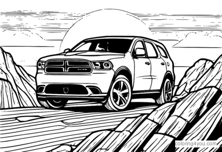 розмальовка Dodge Durango, що їде по бездоріжжю