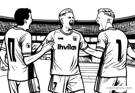 Erling Haaland Manchester City coloring page