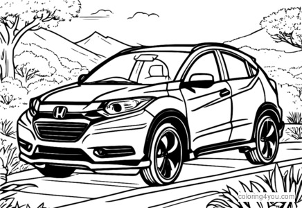 Disegno di Honda HR-V da colorare