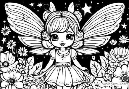 LOL Surprise Doll fairy coloring page